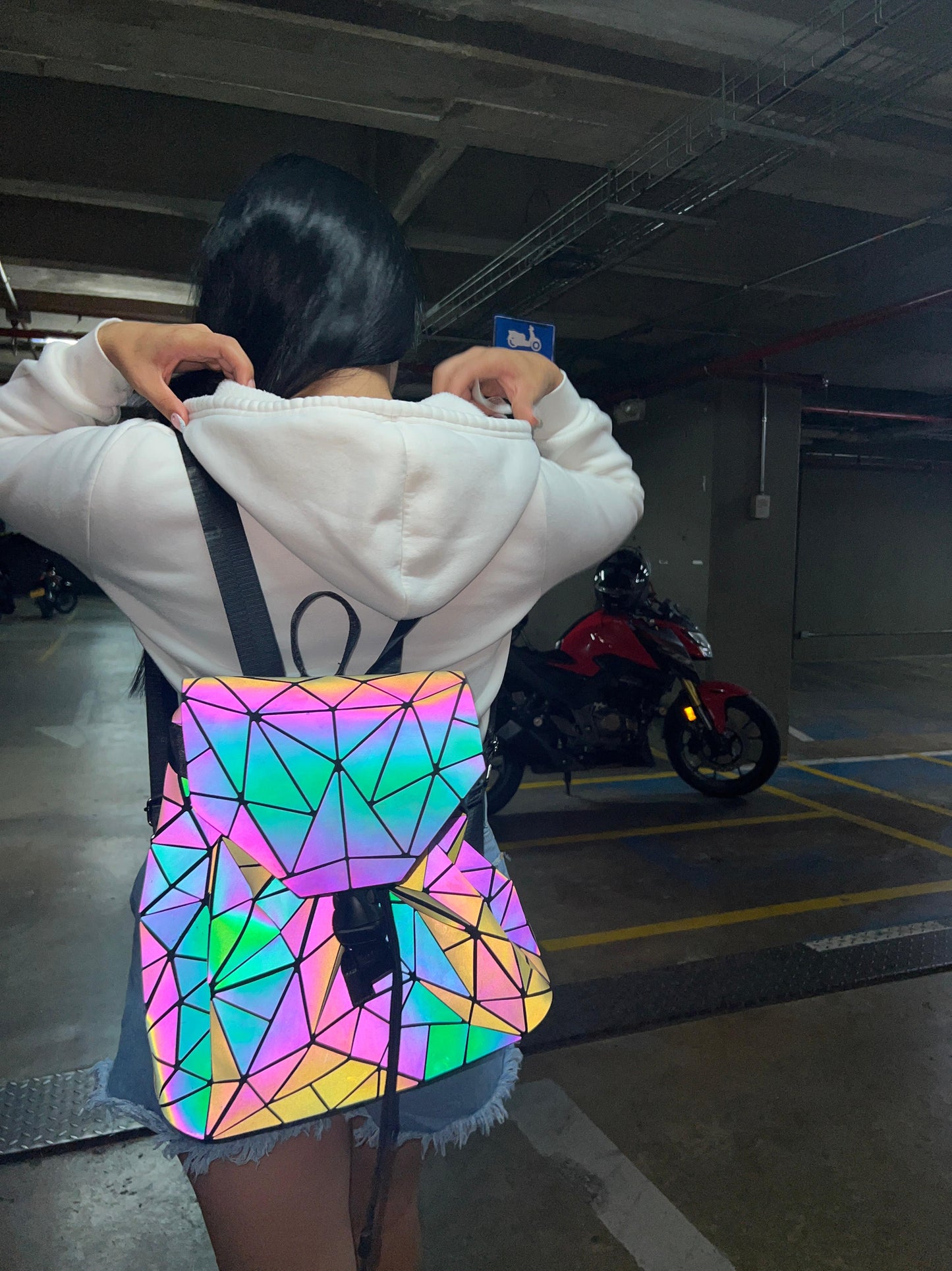 Bolso luminoso tornasol